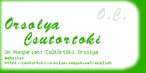 orsolya csutortoki business card